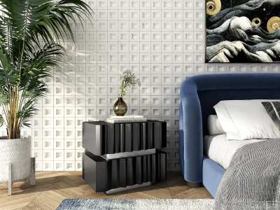 现代床头柜3D模型下载